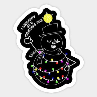 Snowman Christmas Tree Sticker